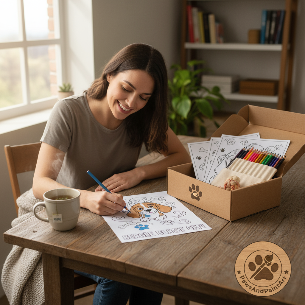 Beagle Activity Kit | Coloring Book + Puzzle + Paint By Numbers