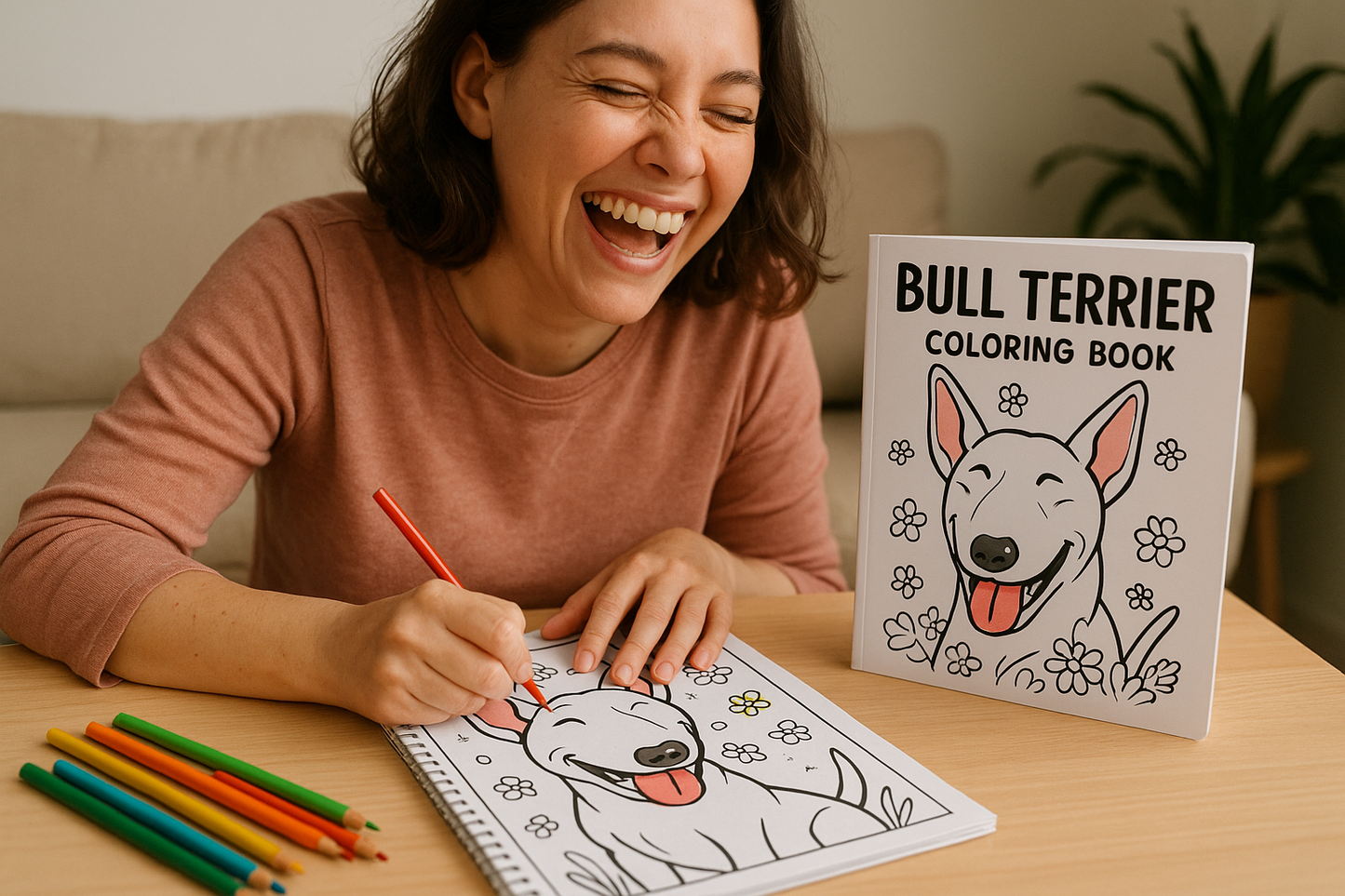 Bull Terrier Activity Kit | Coloring Book + Puzzle + Paint By Numbers