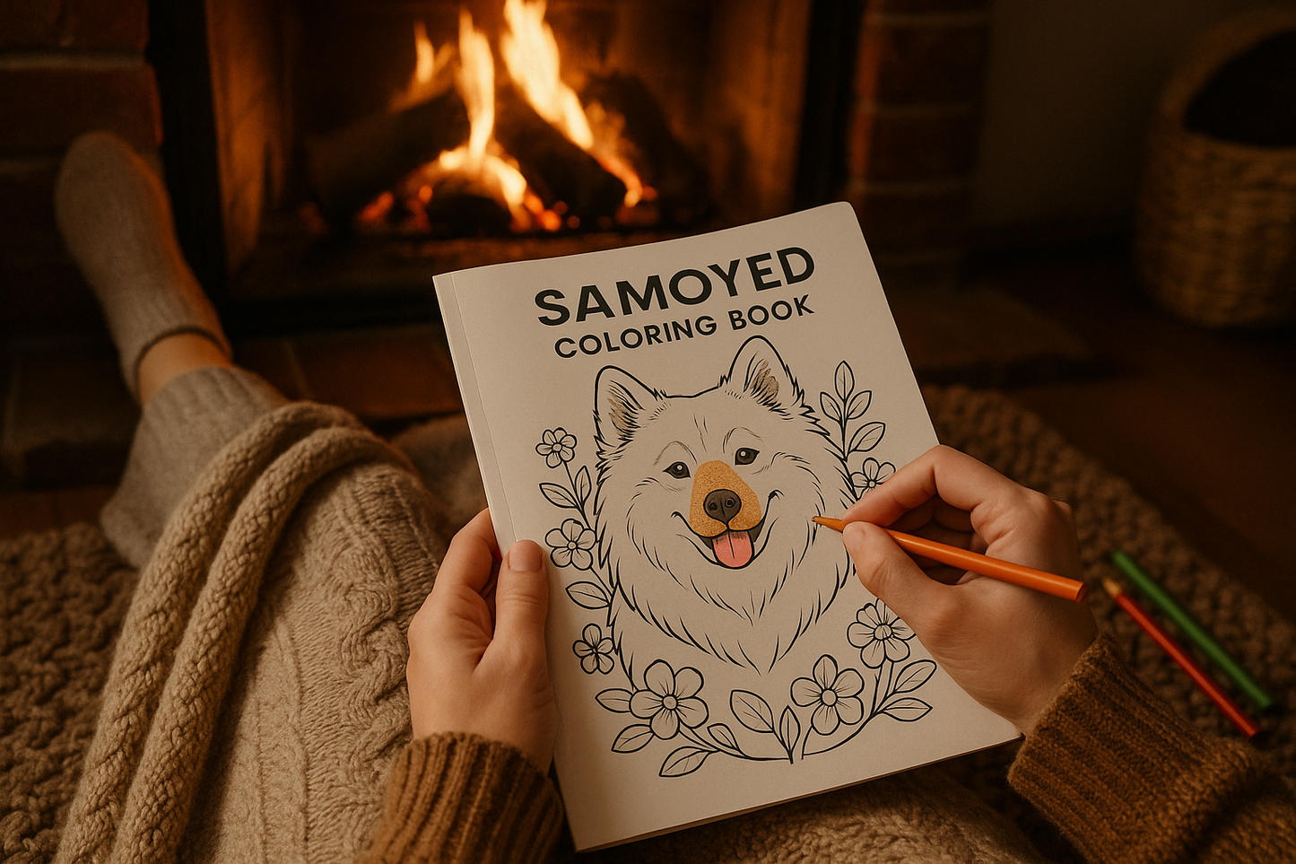 Samoyed Activity Kit | Coloring Book + Puzzle + Paint By Numbers
