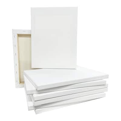 5 Count 16” x 20” Super Value Canvas by Artist's Loft - Acid Free Cotton Canvas for Paint, Acrylic, & Oils - 1 Pack