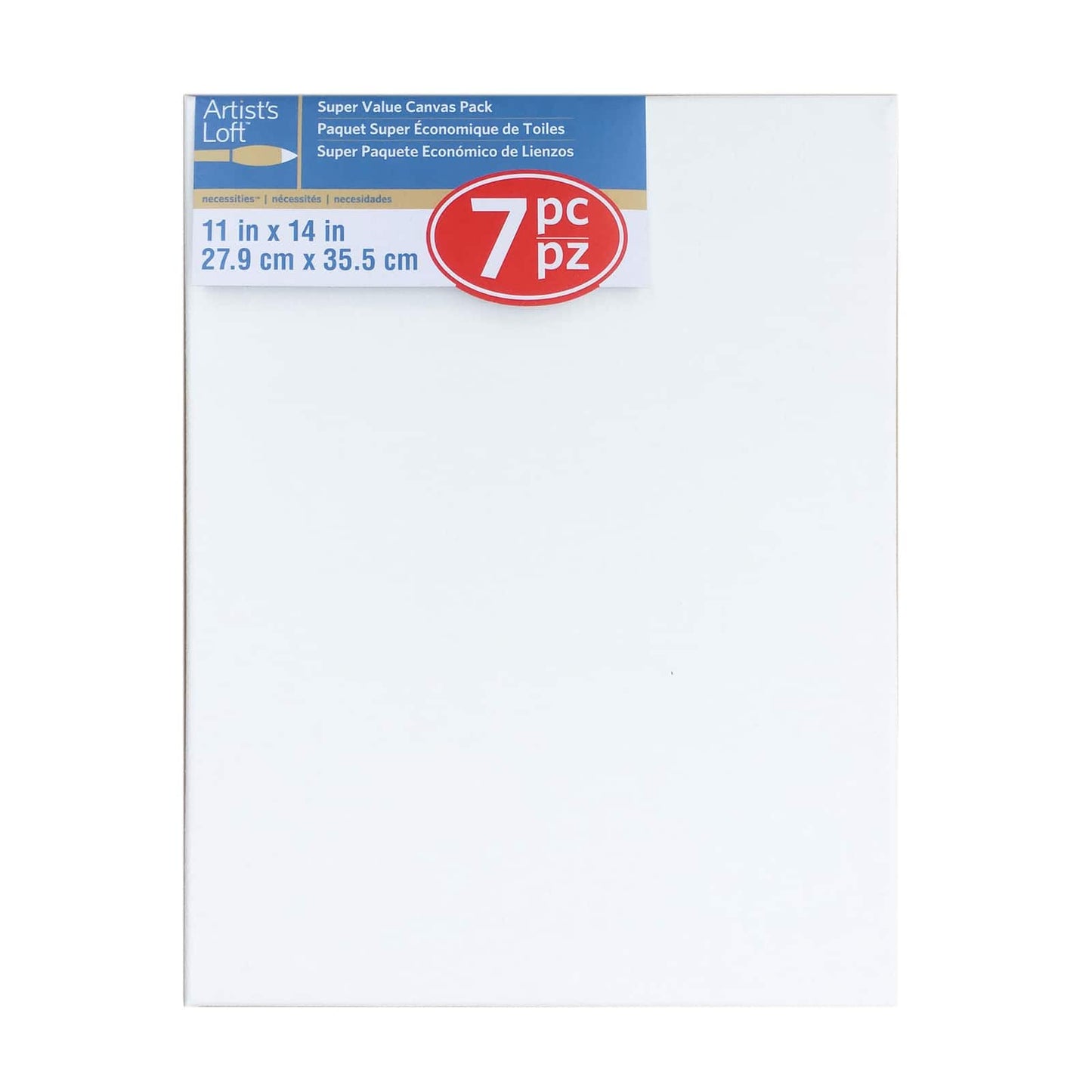 5 Count 16” x 20” Super Value Canvas by Artist's Loft - Acid Free Cotton Canvas for Paint, Acrylic, & Oils - 1 Pack