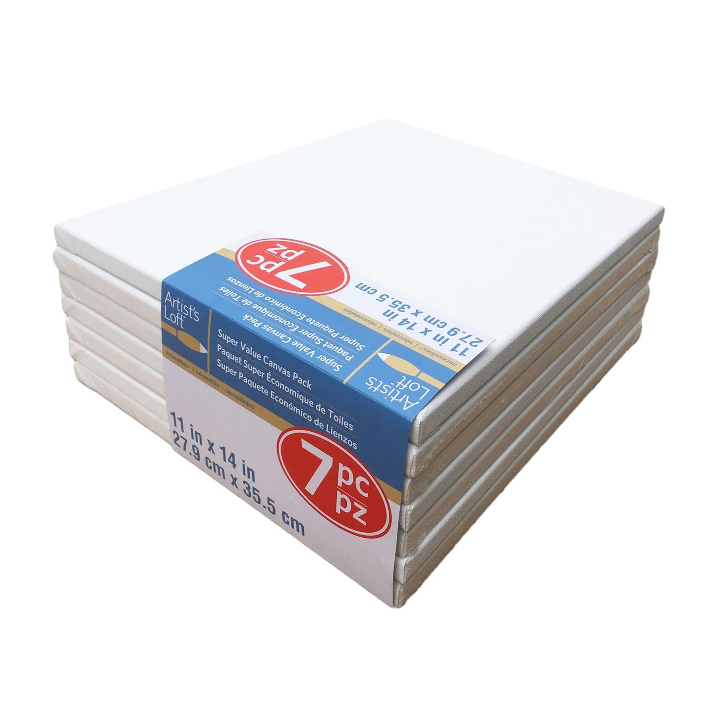 5 Count 16” x 20” Super Value Canvas by Artist's Loft - Acid Free Cotton Canvas for Paint, Acrylic, & Oils - 1 Pack