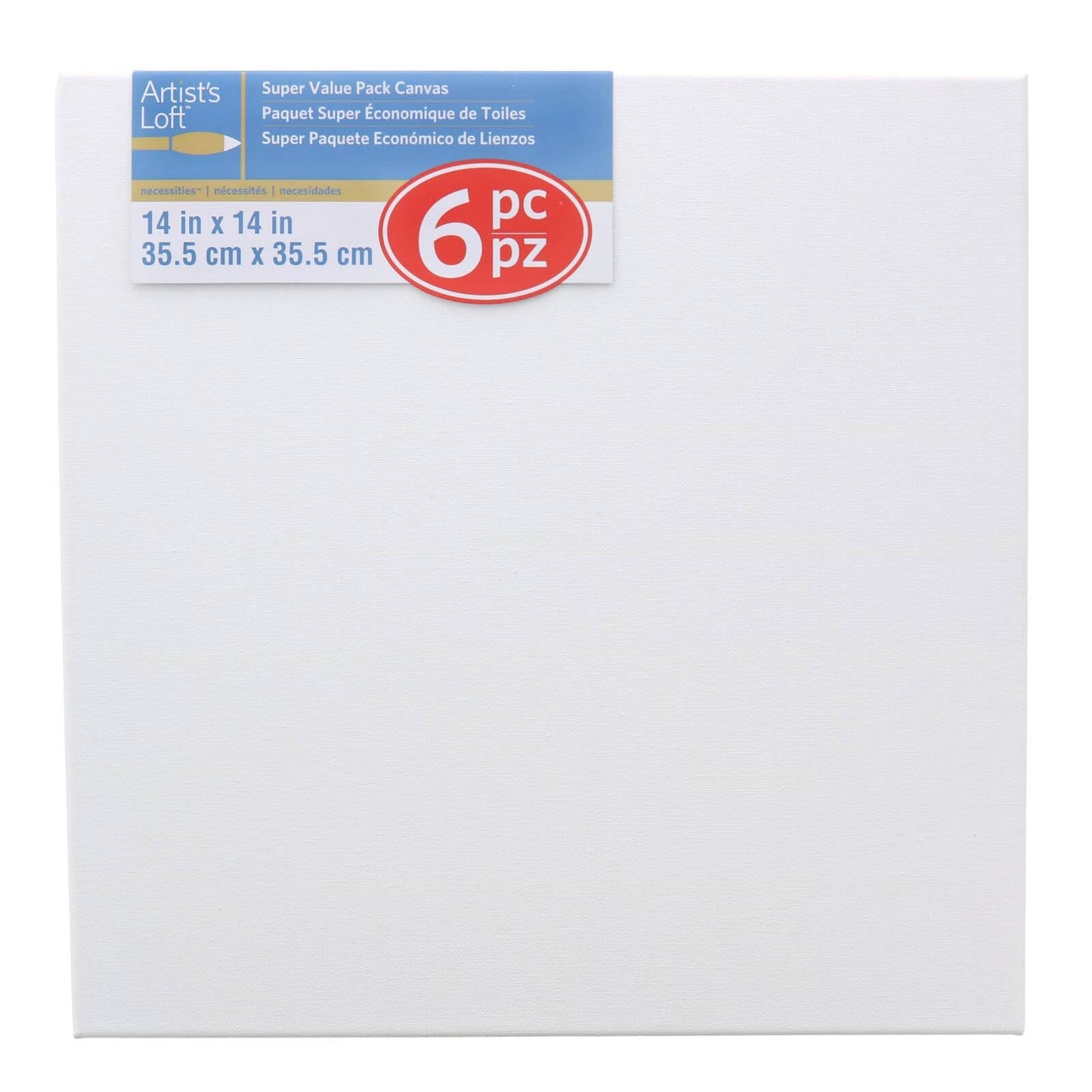 5 Count 16” x 20” Super Value Canvas by Artist's Loft - Acid Free Cotton Canvas for Paint, Acrylic, & Oils - 1 Pack
