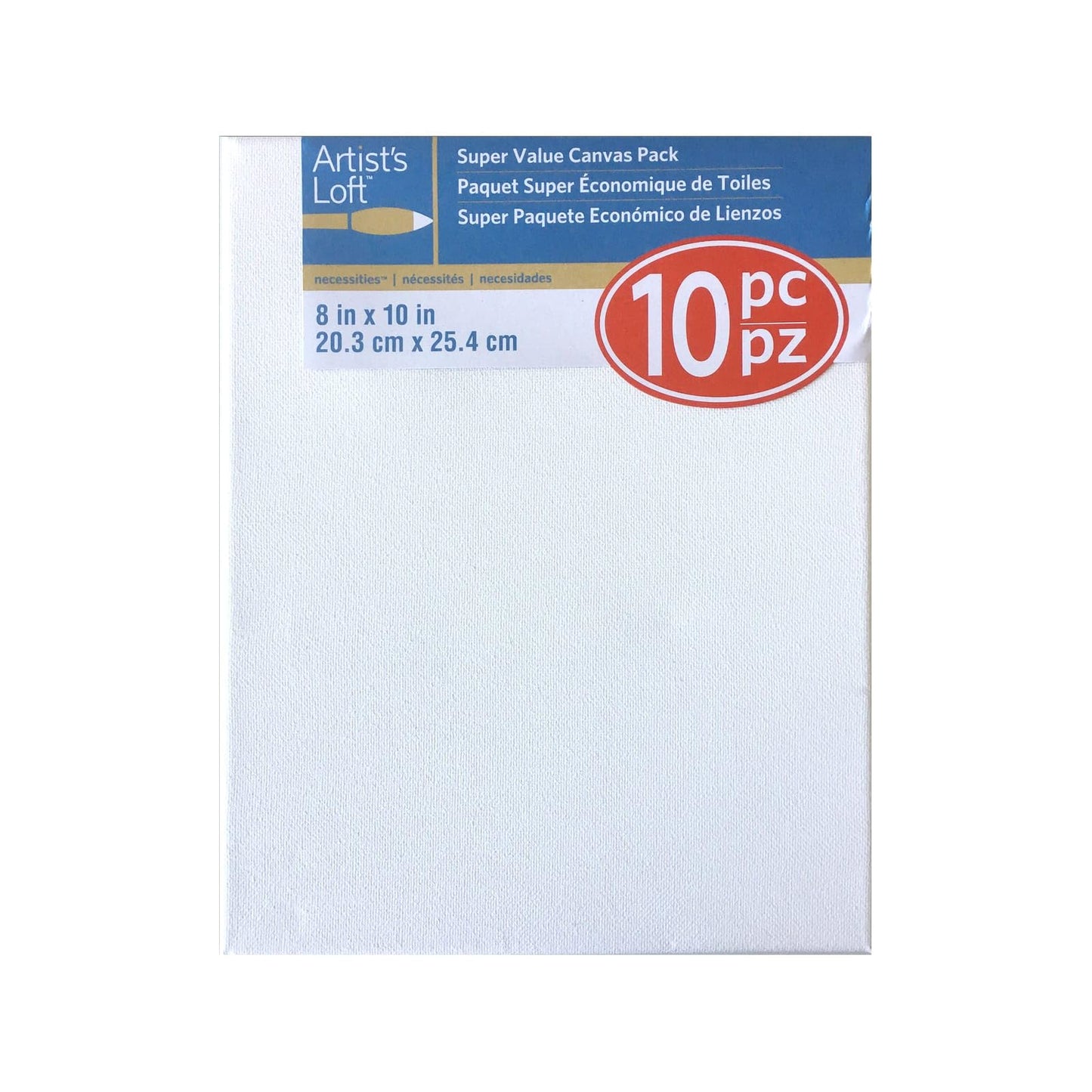5 Count 16” x 20” Super Value Canvas by Artist's Loft - Acid Free Cotton Canvas for Paint, Acrylic, & Oils - 1 Pack