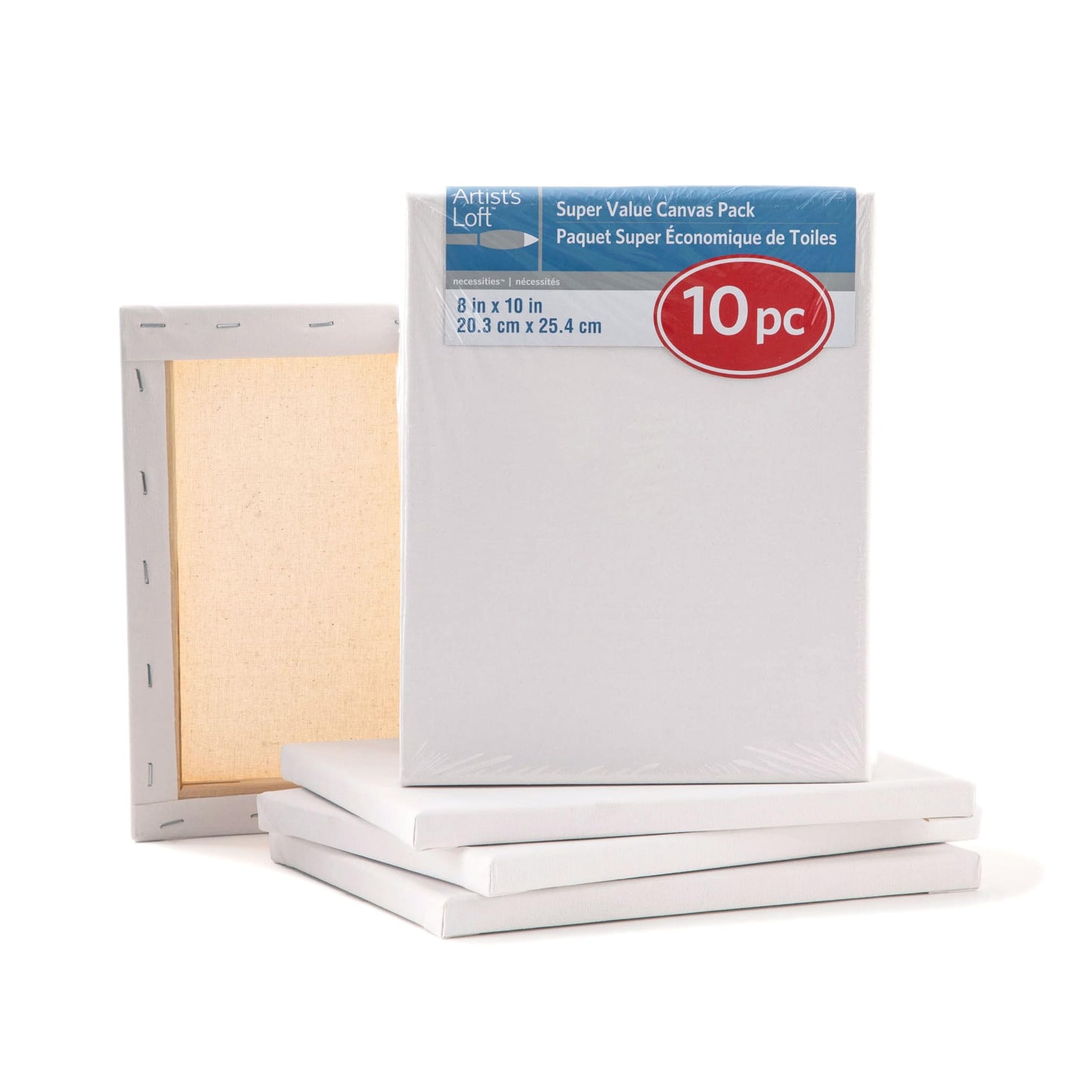 5 Count 16” x 20” Super Value Canvas by Artist's Loft - Acid Free Cotton Canvas for Paint, Acrylic, & Oils - 1 Pack