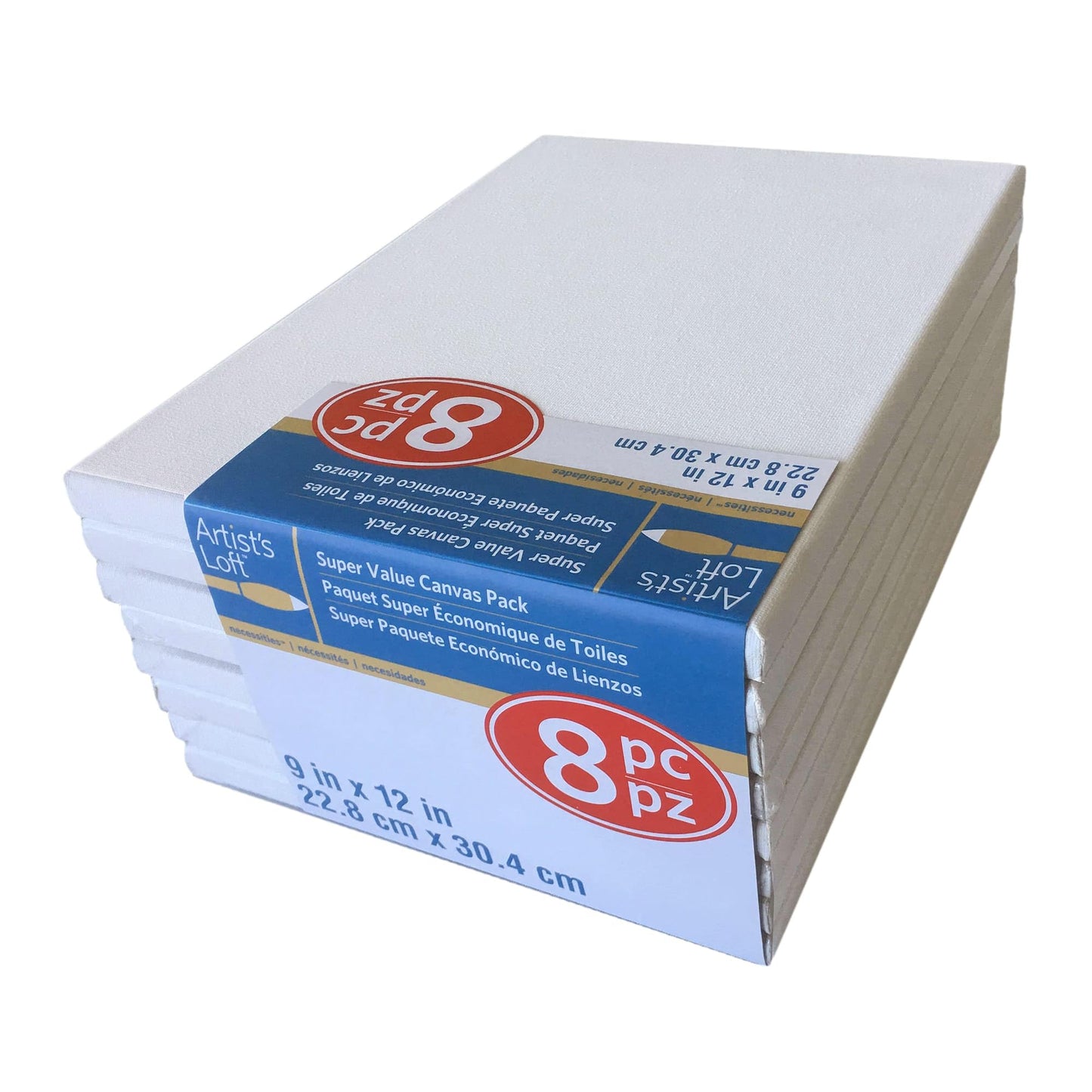 5 Count 16” x 20” Super Value Canvas by Artist's Loft - Acid Free Cotton Canvas for Paint, Acrylic, & Oils - 1 Pack