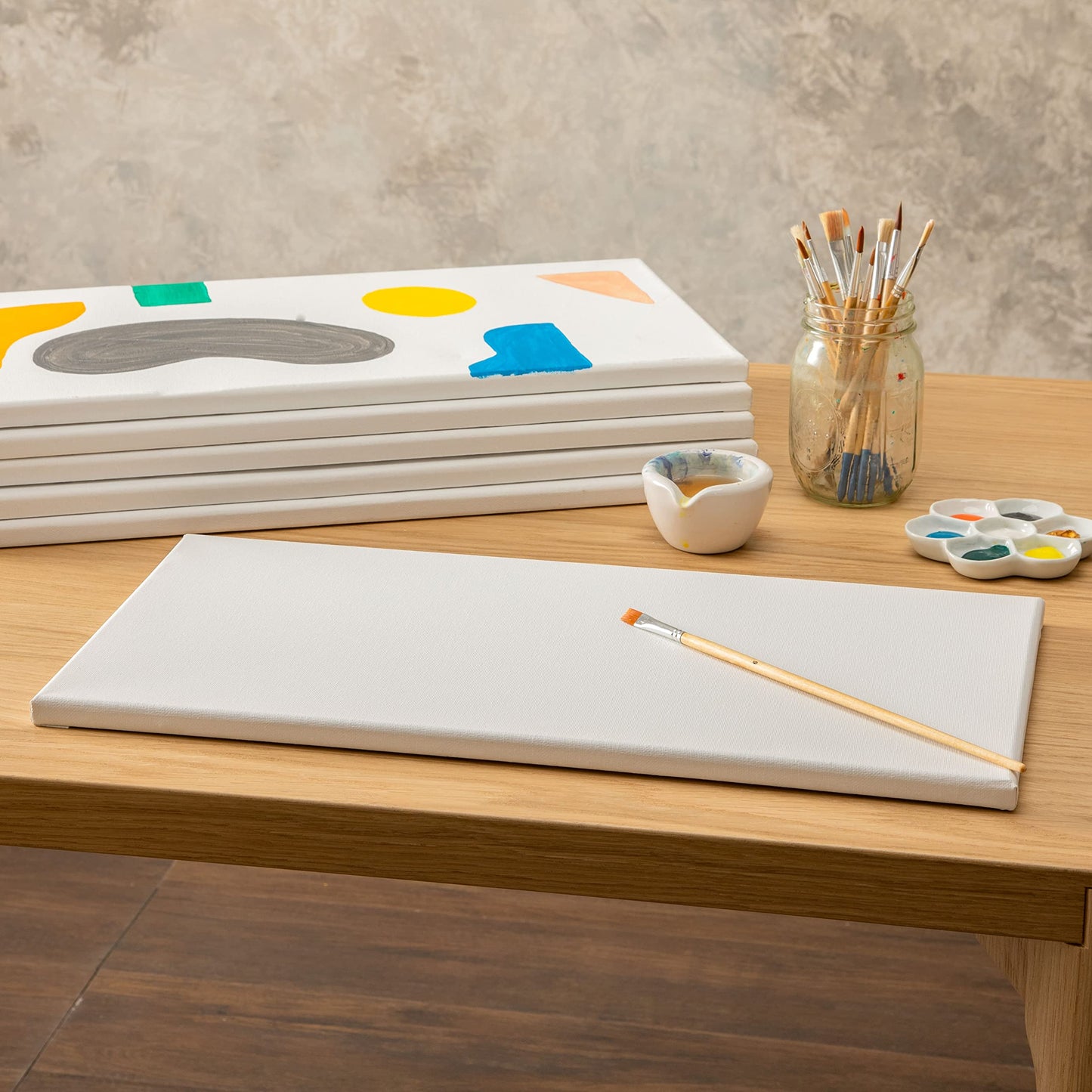 5 Count 16” x 20” Super Value Canvas by Artist's Loft - Acid Free Cotton Canvas for Paint, Acrylic, & Oils - 1 Pack