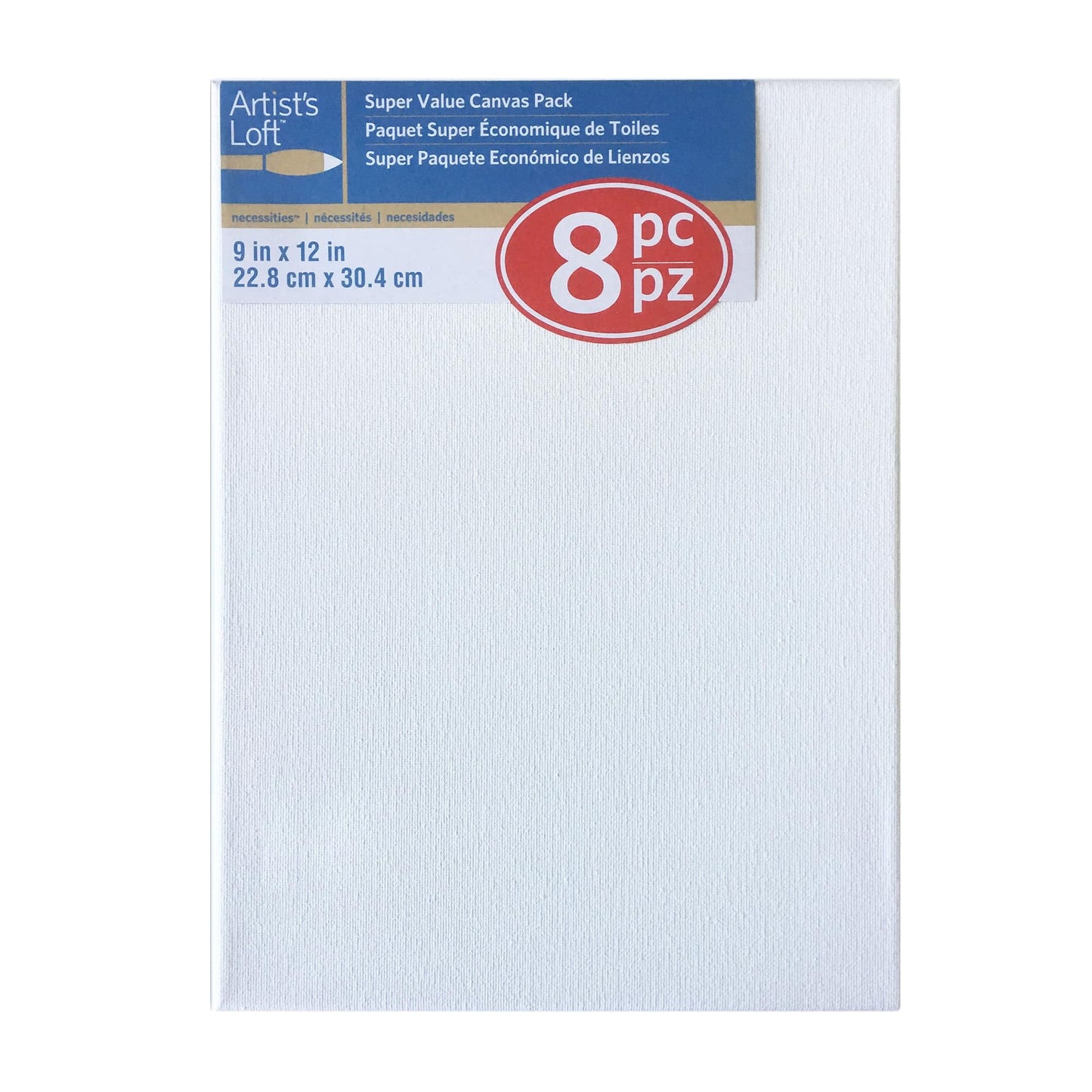 5 Count 16” x 20” Super Value Canvas by Artist's Loft - Acid Free Cotton Canvas for Paint, Acrylic, & Oils - 1 Pack