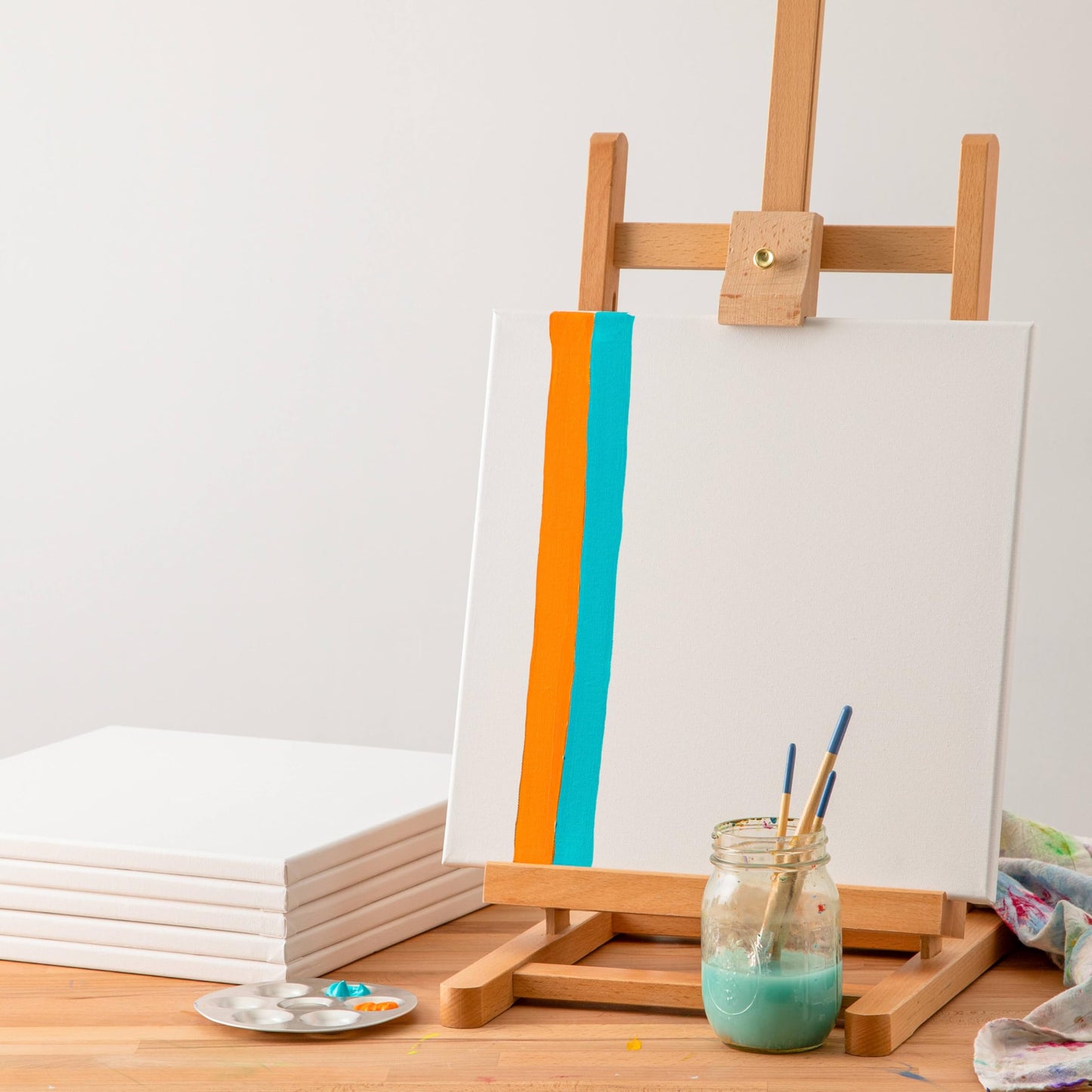 5 Count 16” x 20” Super Value Canvas by Artist's Loft - Acid Free Cotton Canvas for Paint, Acrylic, & Oils - 1 Pack