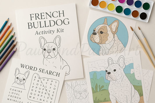 French Bulldog Activity Kit | Coloring Book + Puzzle + Paint By Numbers