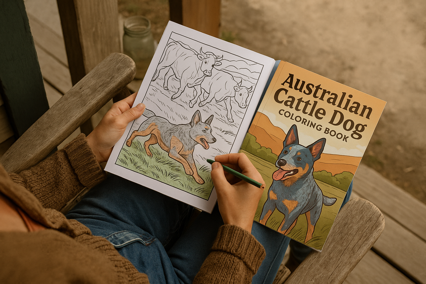 Australian Cattle Dog Activity Kit | Coloring Book + Puzzle + Paint By Numbers