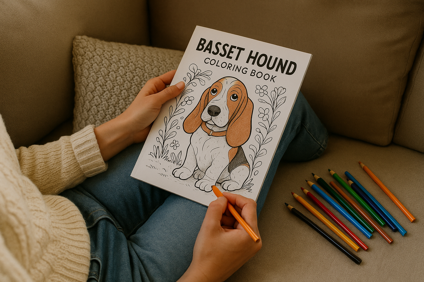 Basset Hound Activity Kit | Coloring Book + Puzzle + Paint By Numbers